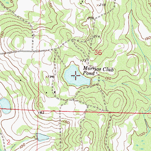 Topographic Map of Norrias Club Pond, FL