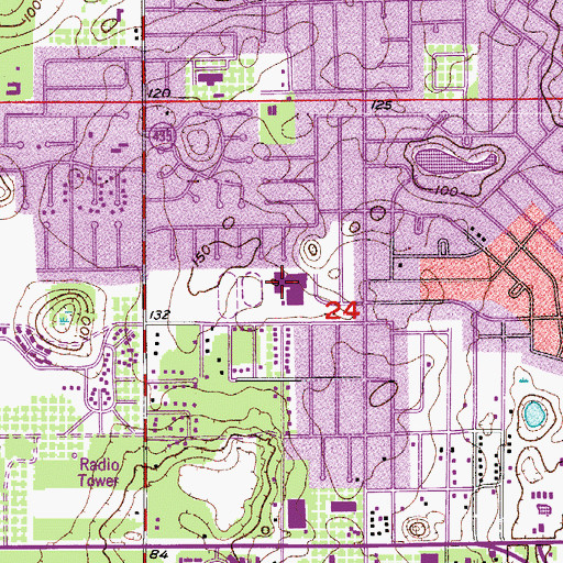 Topographic Map of Robinswood Middle School, FL