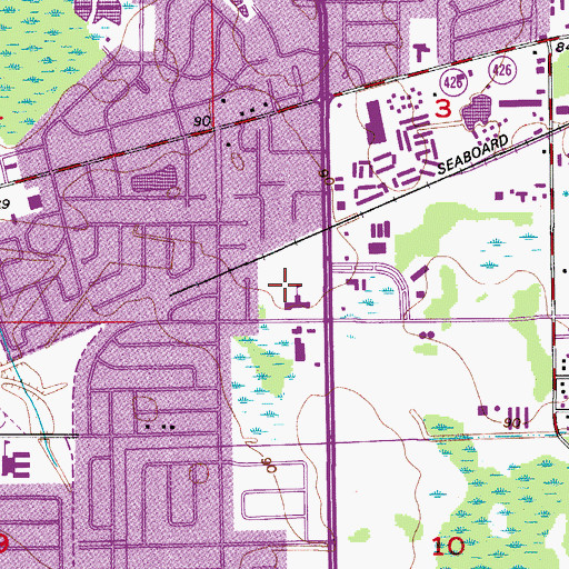 Topographic Map of Aloma Elementary School, FL
