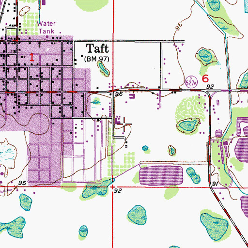 Topographic Map of Cypress Park Elementary School, FL