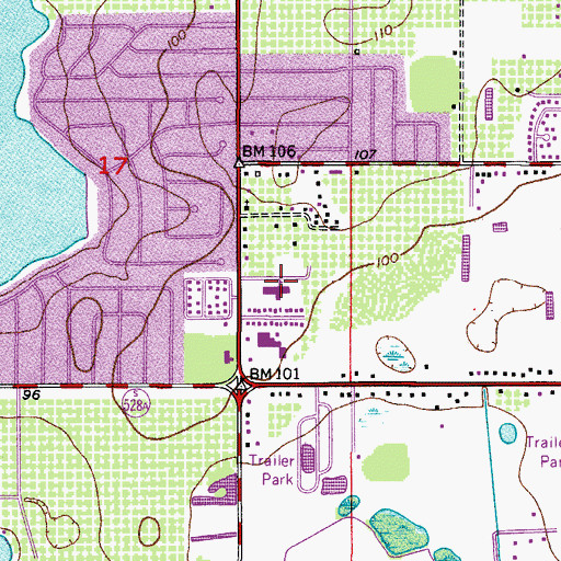 Topographic Map of Shenandoah Elementary School, FL