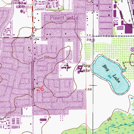Topographic Map of Lancaster Elementary School, FL