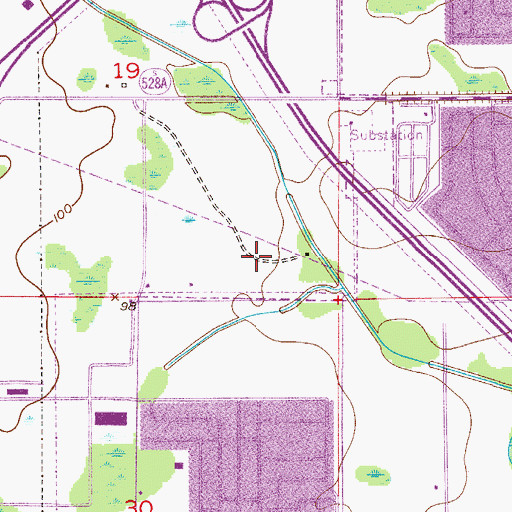 Topographic Map of Sadler Elementary School, FL