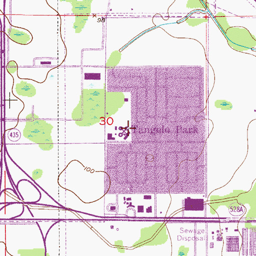 Topographic Map of Tangelo Park Elementary School, FL