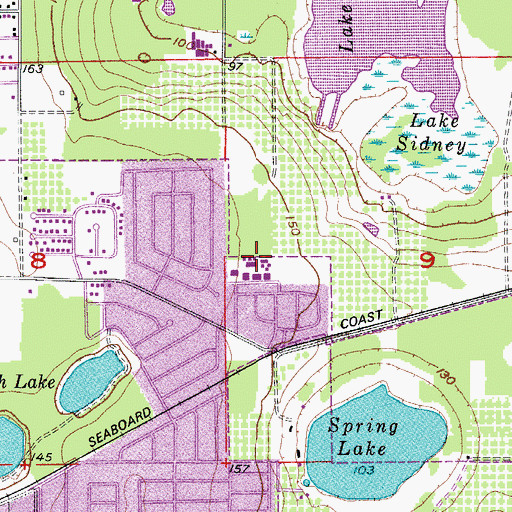Topographic Map of Spring Lake Elementary School, FL