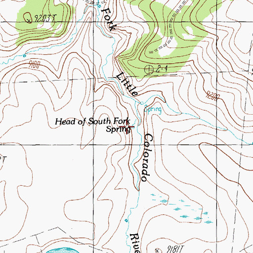 Topographic Map of Head of South Fork Spring, AZ