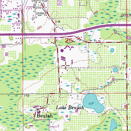 Topographic Map of West Orange High School, FL