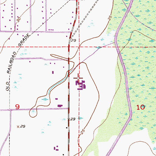 Topographic Map of Okeechobee High School, FL