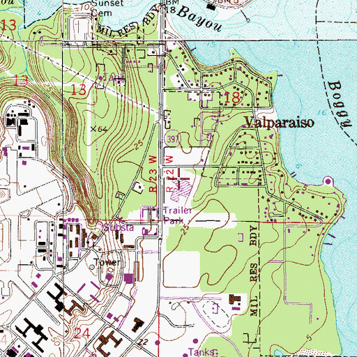 Topographic Map of Addie R Lewis School, FL