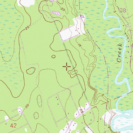 Topographic Map of Yulee Middle School, FL