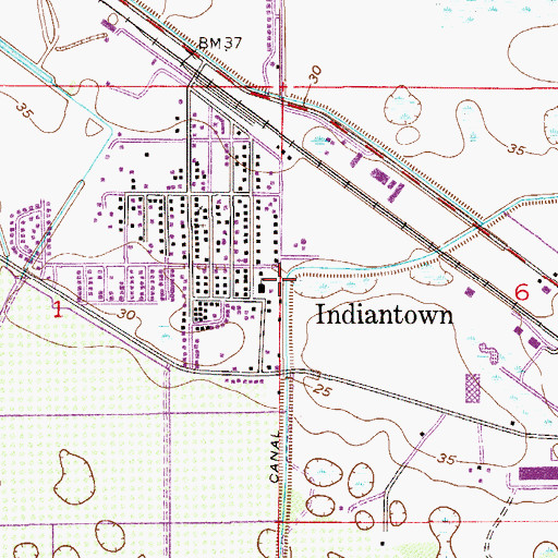 Topographic Map of Warfield Elementary School, FL