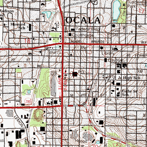 Topographic Map of Community Education Center, FL