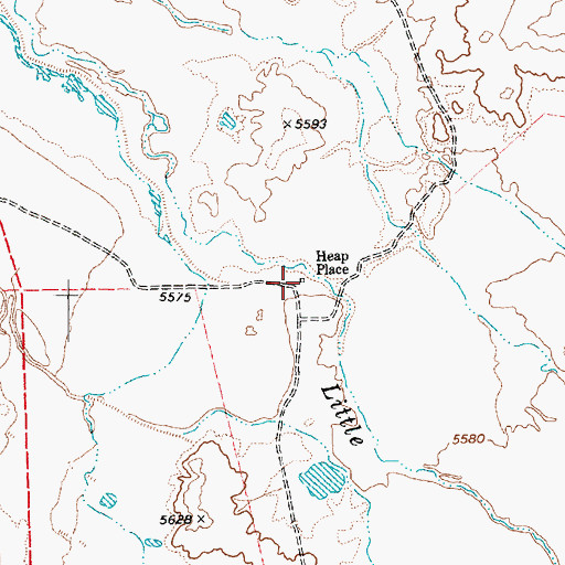 Topographic Map of Heap Place, AZ