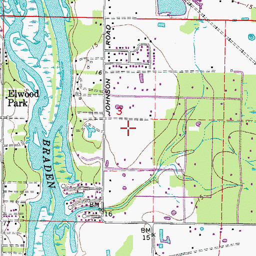 Topographic Map of Bashaw Elementary School, FL