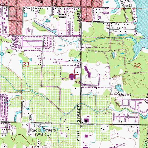 Topographic Map of Wakeland Elementary School, FL