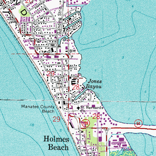 Topographic Map of Anna Maria Elementary School, FL