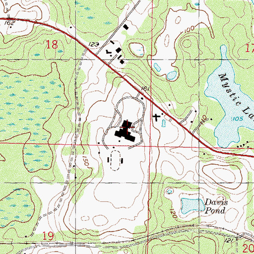 Topographic Map of Madison County High School, FL