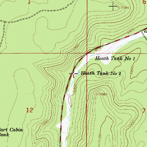 Topographic Map of Heath Tank Number Two, AZ