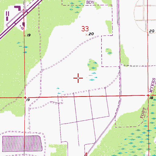 Topographic Map of Paul Laurence Dunbar Middle School, FL