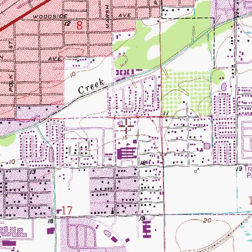 Topographic Map of James Stephens International Academy, FL