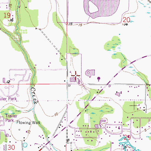Topographic Map of Bayshore Elementary School, FL