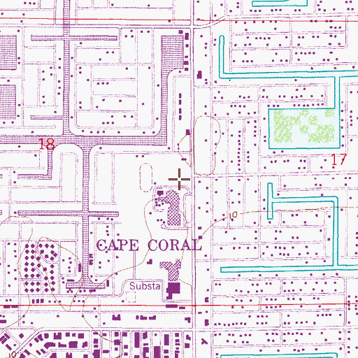Topographic Map of Caloosa Elementary School, FL