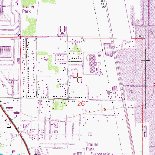 Topographic Map of Suncoast Middle School, FL
