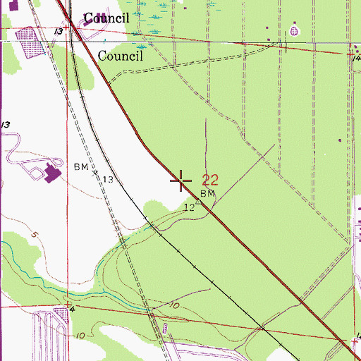 Topographic Map of Spring Creek Elementary School, FL