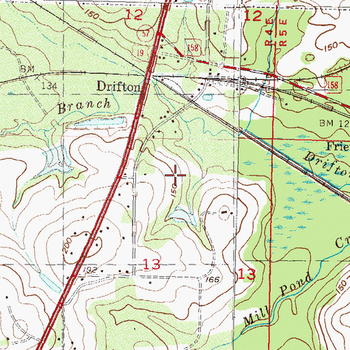 Topographic Map of Jefferson County Middle - High School, FL