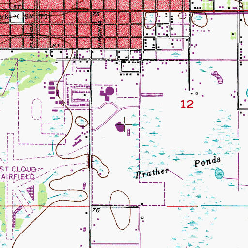 Topographic Map of Michigan Avenue Elementary School, FL