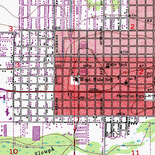 Topographic Map of Hickory Tree Elementary School, FL