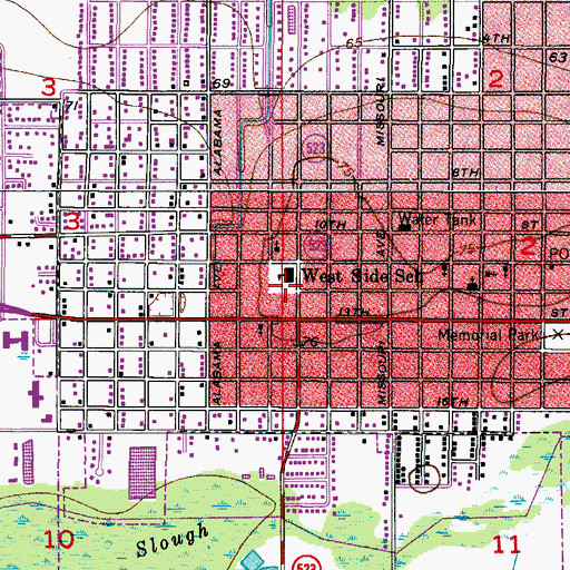 Topographic Map of Ross E Jeffries Elementary School, FL