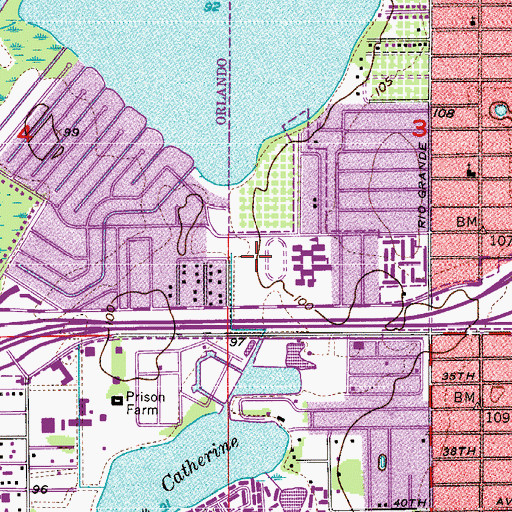 Topographic Map of Catalina Elementary School, FL