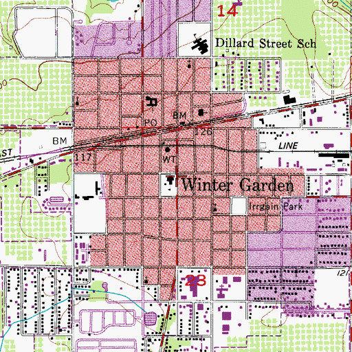 Topographic Map of Maxey Elementary School, FL