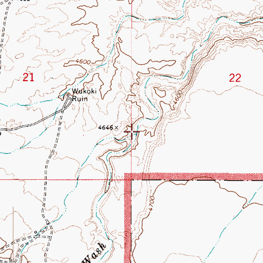 Topographic Map of Heiser Wash, AZ