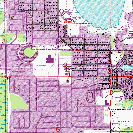 Topographic Map of Eccleston Elementary School, FL