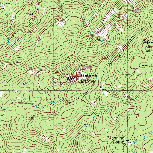 Topographic Map of Helens Dome, AZ