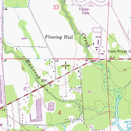 Topographic Map of Coral Ridge Gardens Cemetery, FL