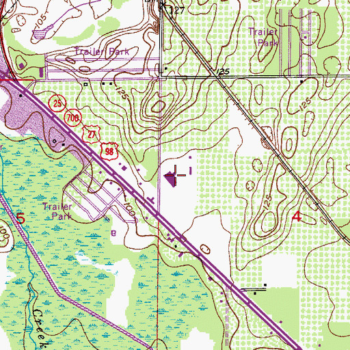 Topographic Map of Highlands Regional Medical Center, FL