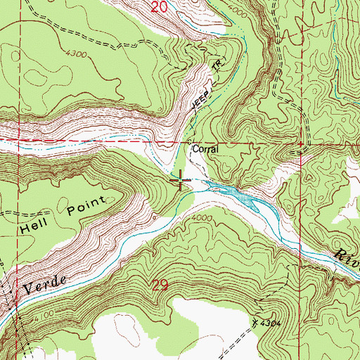 Topographic Map of Hell Canyon, AZ