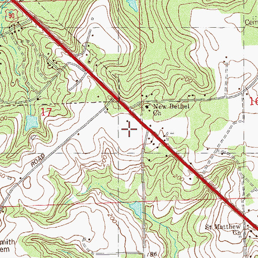 Topographic Map of Gadsden Community Hospital, FL