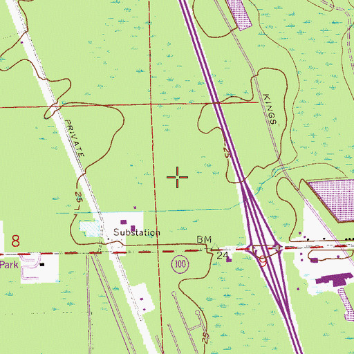Topographic Map of Florida Hospital Flagler, FL