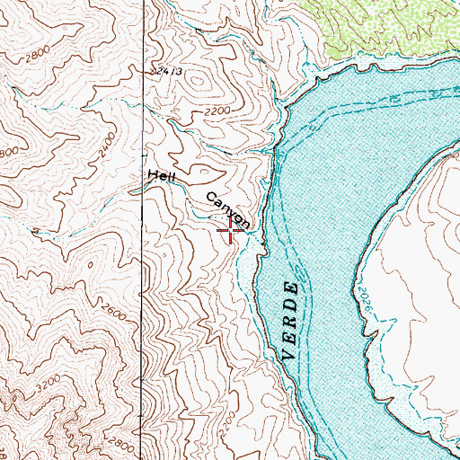 Topographic Map of Hell Canyon, AZ