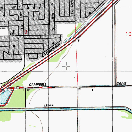 Topographic Map of Homestead Hospital, FL