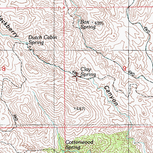 Topographic Map of Clay Spring, AZ