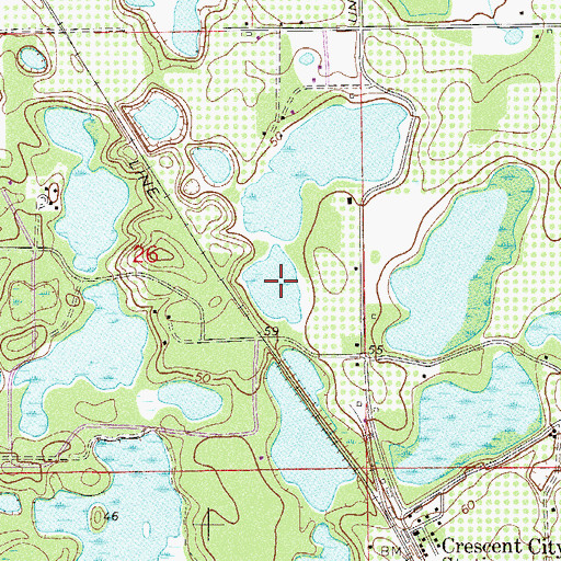 Topographic Map of Lake Trowed, FL