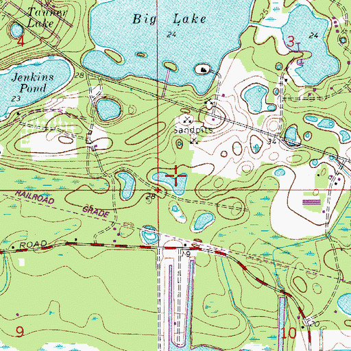Topographic Map of Beany Pond, FL
