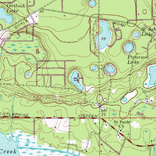 Topographic Map of Thormpson Pond, FL