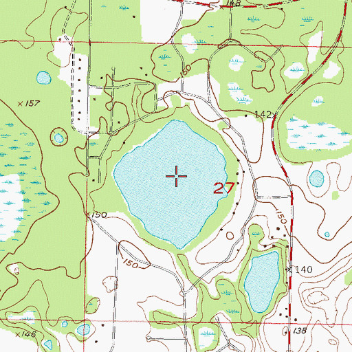 Topographic Map of Corbett Estate Pond, FL