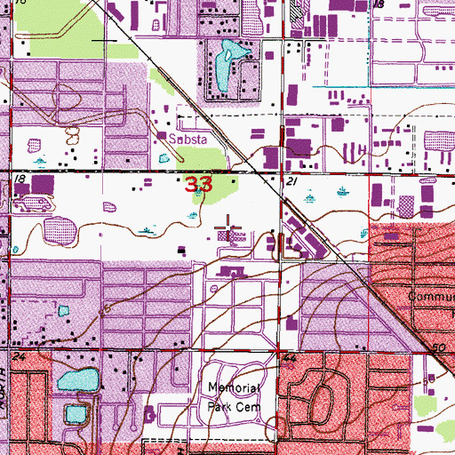 Topographic Map of Northside Hospital and Tampa Bay Heart Institute, FL